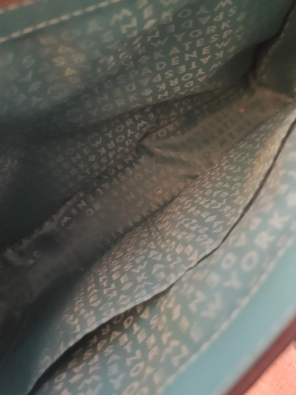kate spade Teal Pebbled Leather Purse with Gold Hardware